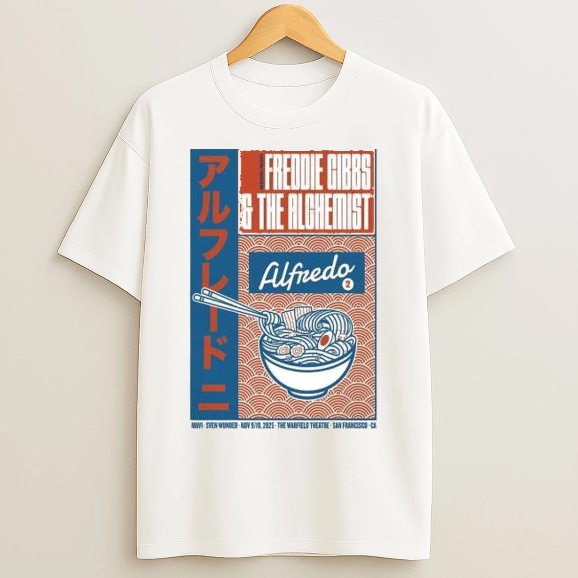 Freddie Gibbs And The Alghemist The Warfield Theatre San Francisco Ca Nov 9 10 2025 Circle White T Shirts