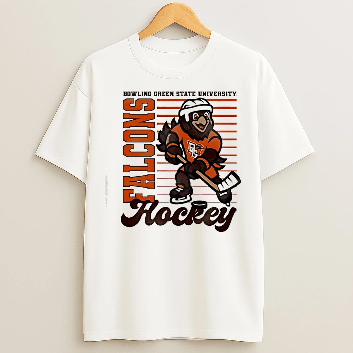 Freddy Falcon Hockey Bowling Green State University Mascot T Shirts