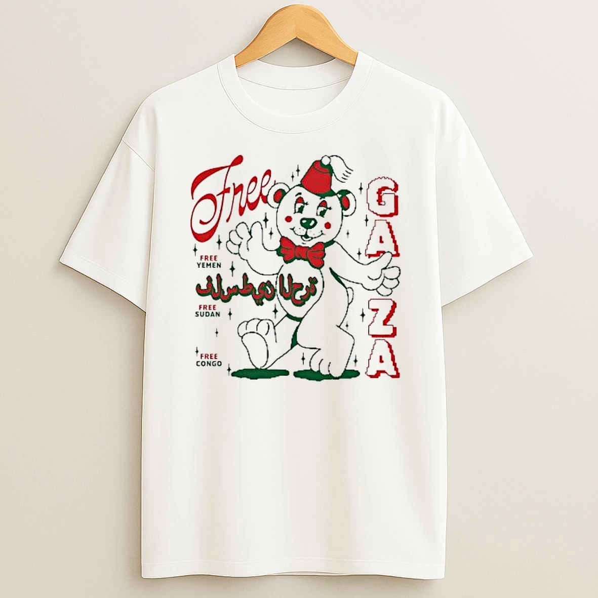 Free Gaza Bear Cute Shirts