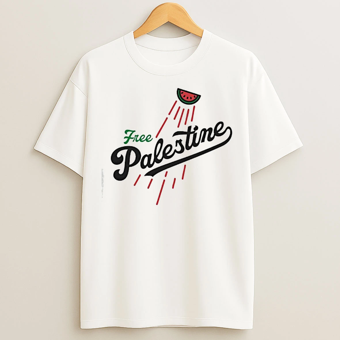 Free Palestine X Los Angeles Dodgers Baseball Team Logo Graphic T Shirts