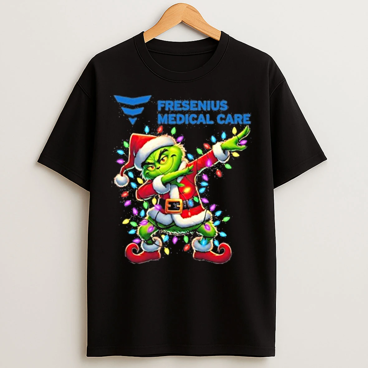 Fresenius Medical Care Logo X Grinch Dabbing Light Christmas T Shirts