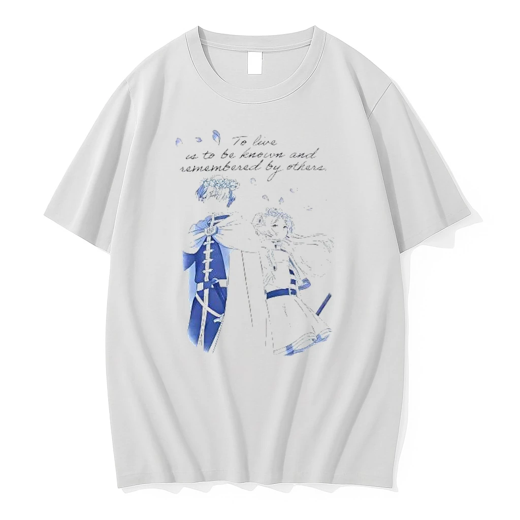 Frieren Beyond Journeys End Himmel And Frieren Quote Blue Shirts