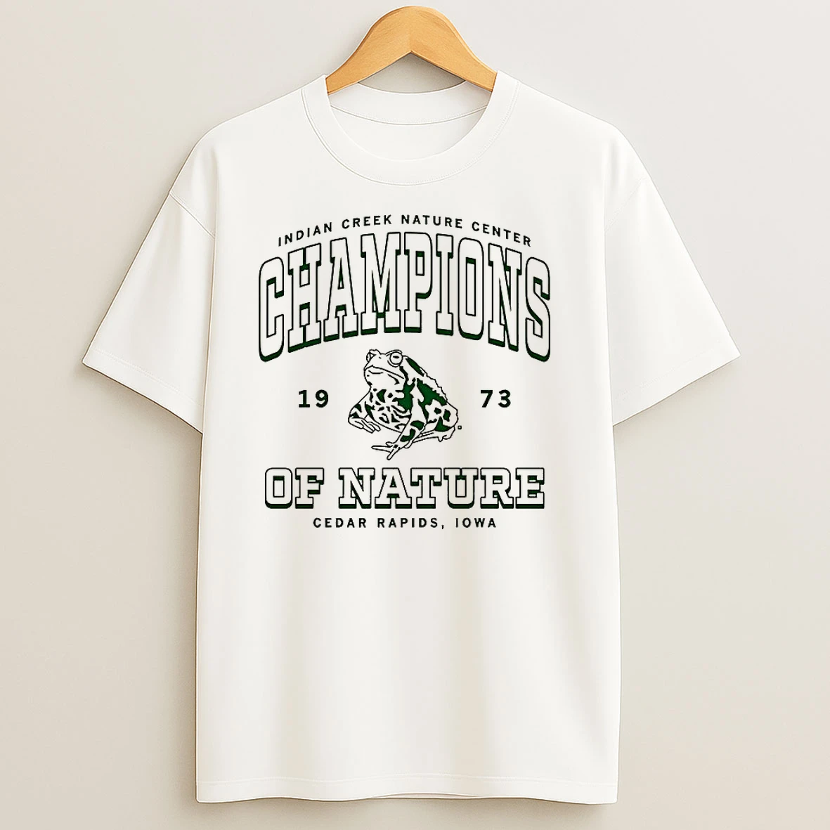 Frog Indian Creek Nature Center Champions Of Nature Est 1973 T Shirts