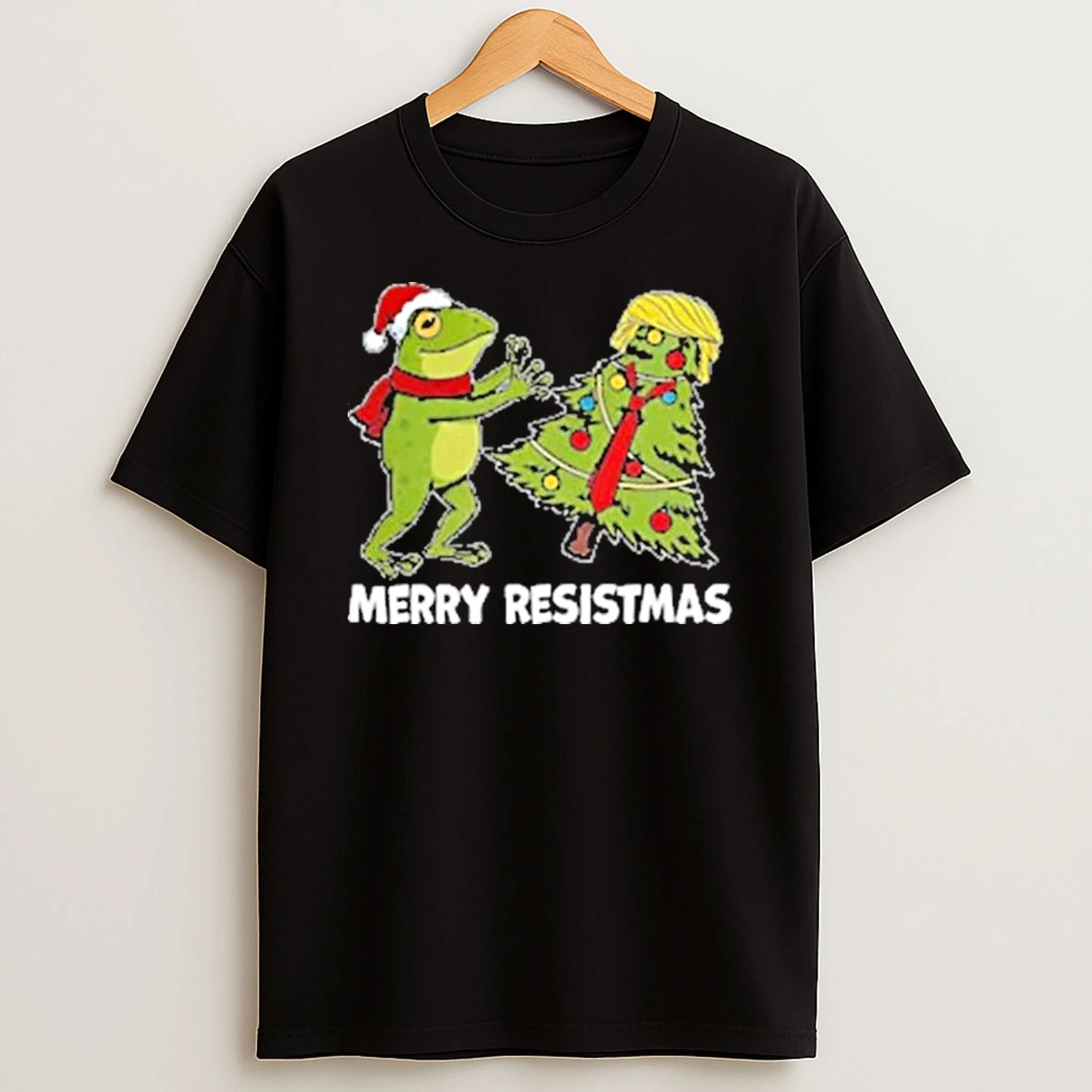 Frog Merry Resistmas Frog Fdt Christmas Caricature Shirts