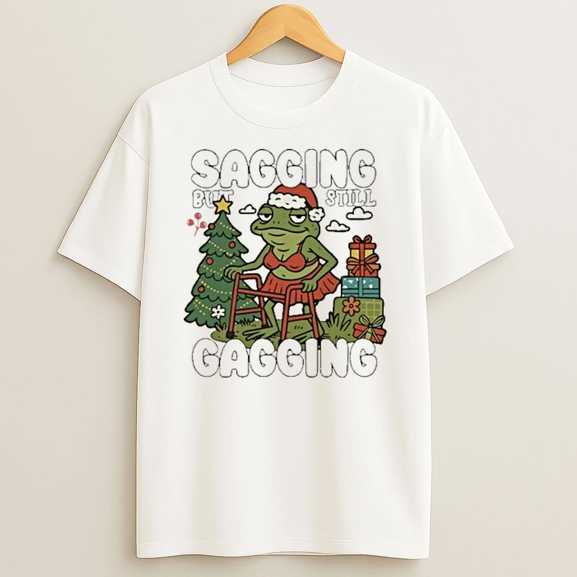 Frog Sagging But Still Gagging Christmas 2025 Shirts
