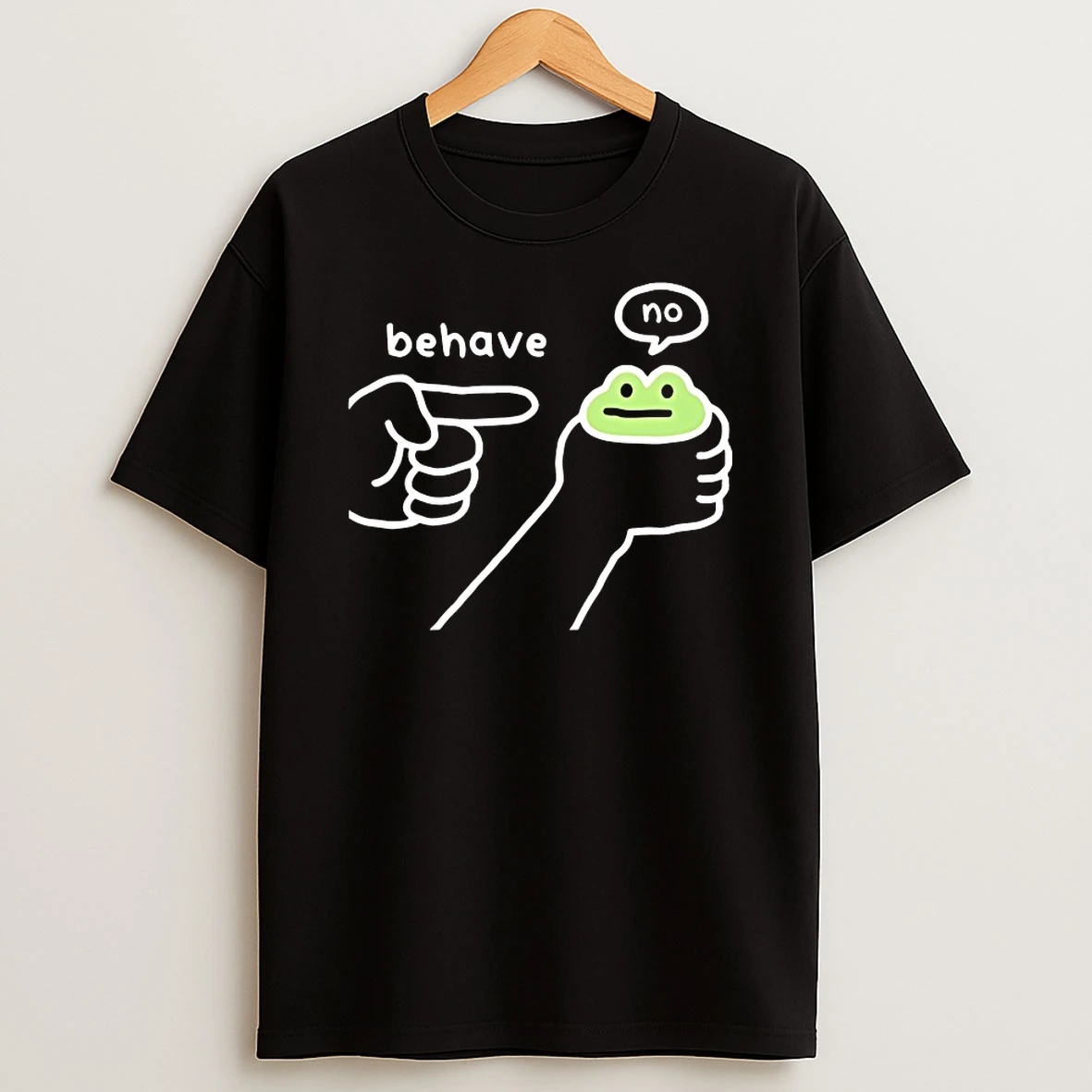 Frog Washed Behave No Shirts