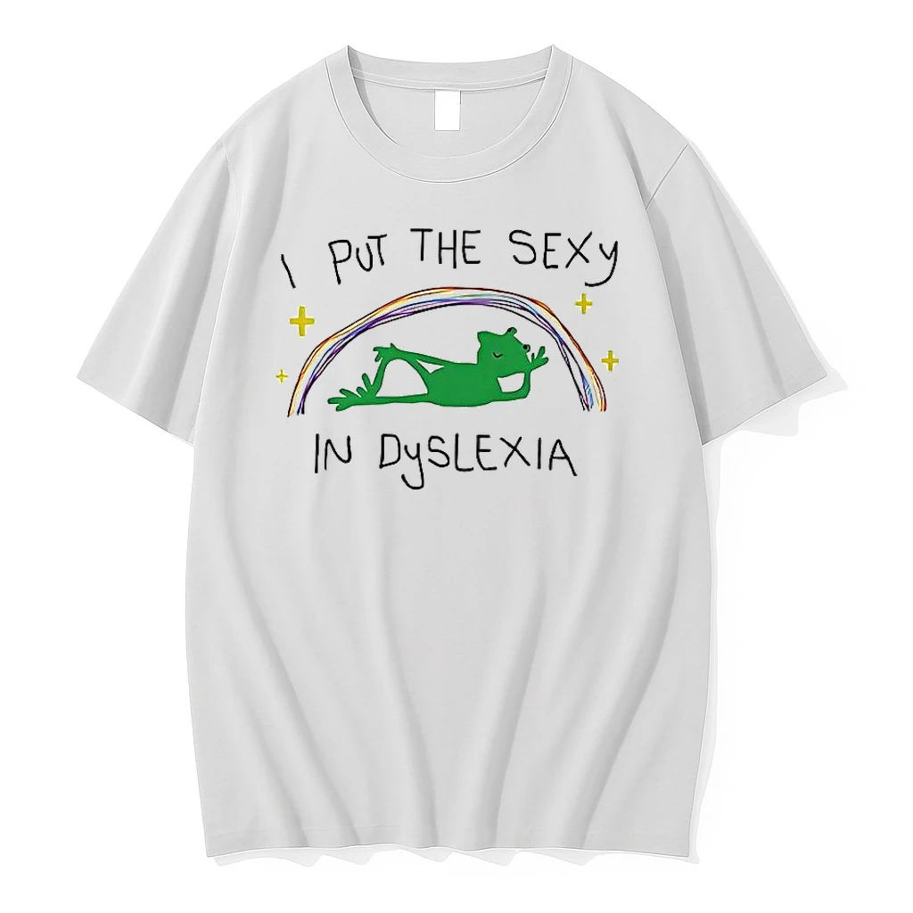 Frog Relaxing Under The Rainbow I Put The Sexy In Dyslexia Shirts