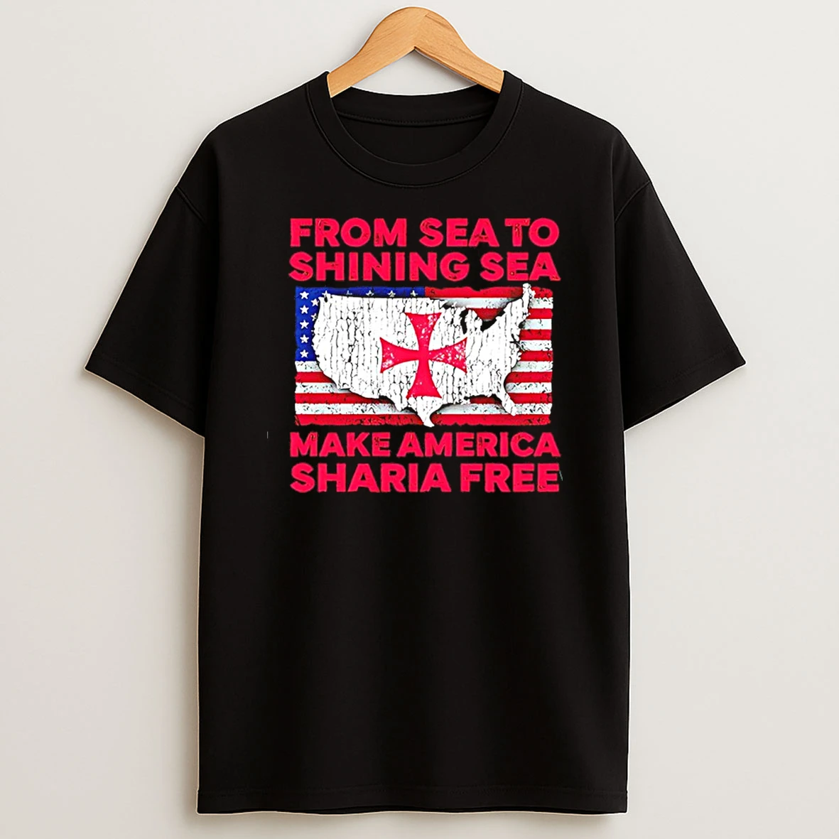 From Sea To Shining Sea Make America Sharia Free Map Shirts