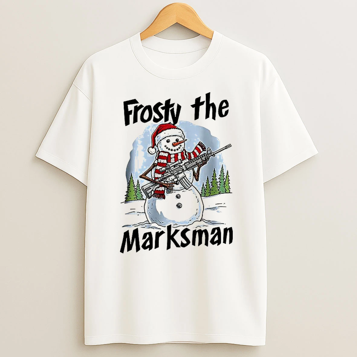 Frosty The Marksman Snowman Christmas Shirts
