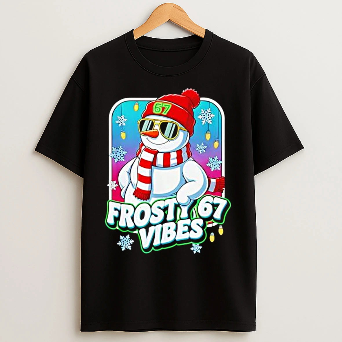 Frosty Vibes 67 Snowman Christmas T Shirts