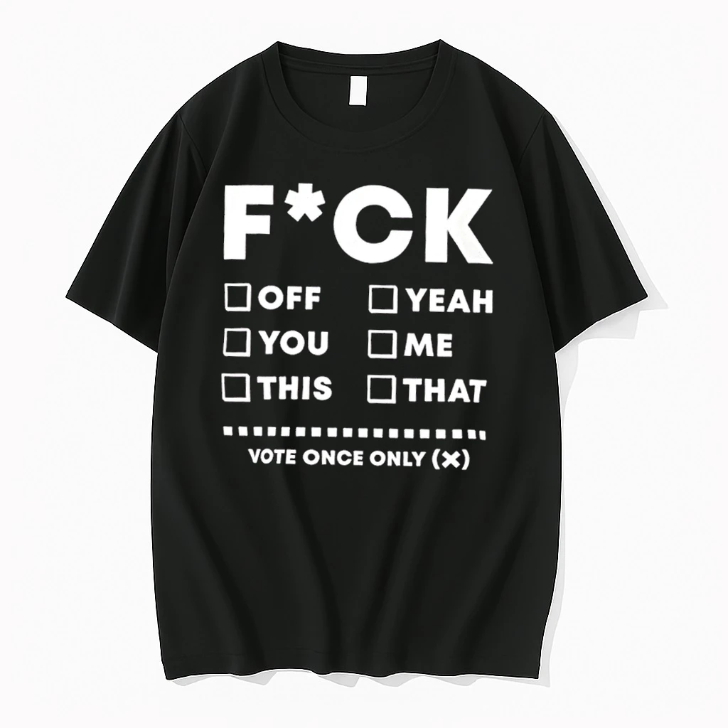 Fuck Checklist Funny Adult Humor Shirts