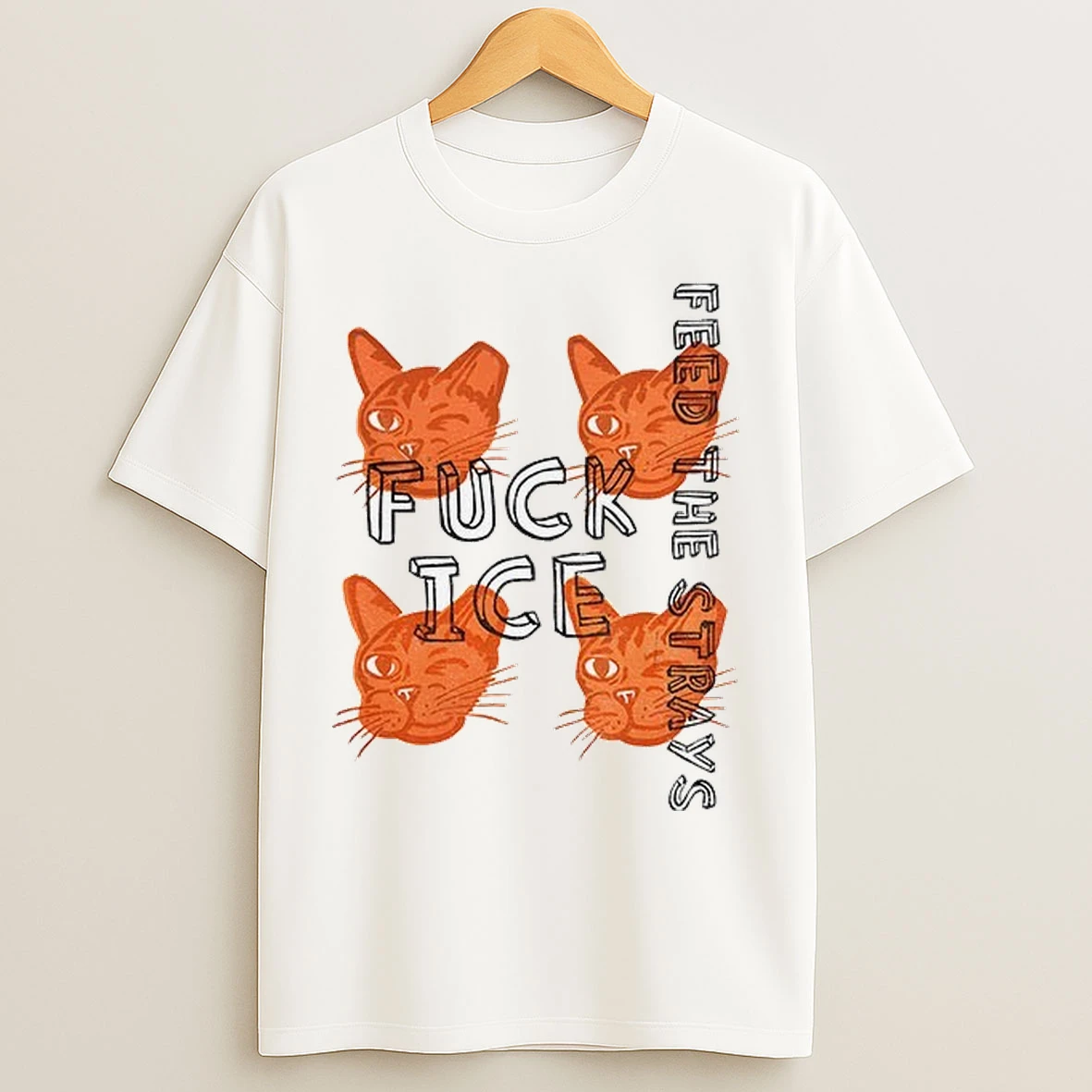 Fuck Ice Orange Cats Feed The Strays Political T Shirts