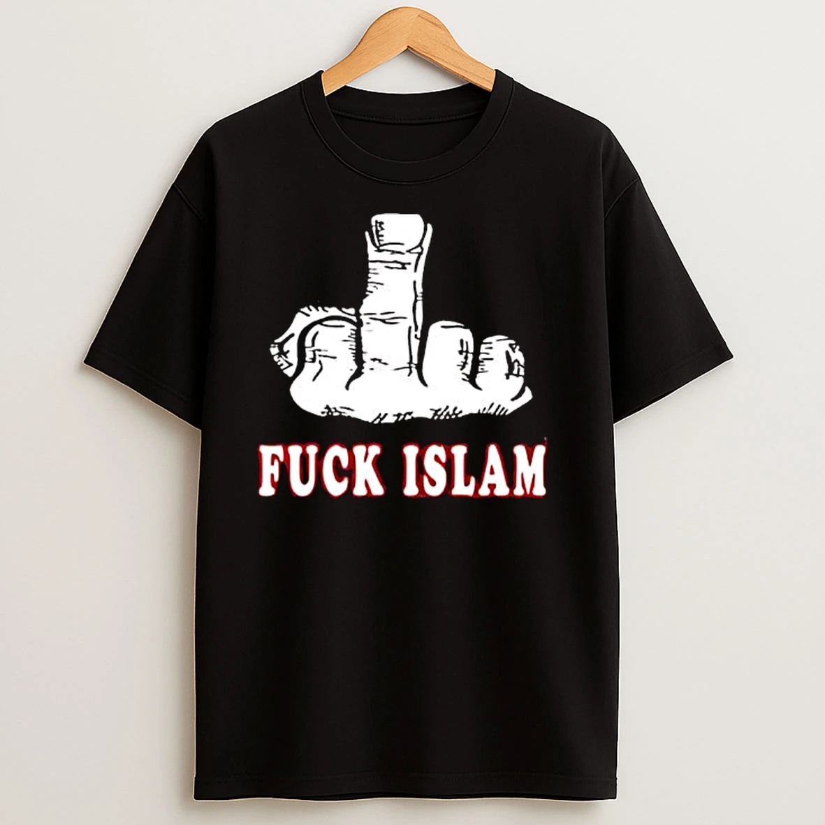 Fuck Islam Graphic Of A Middle Finger T Shirts