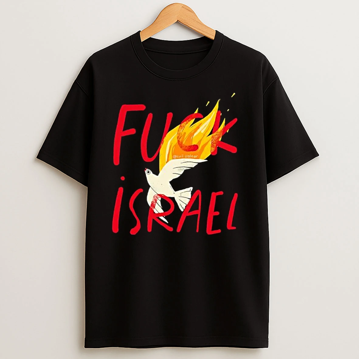 Fuck Israel White Dove T Shirts