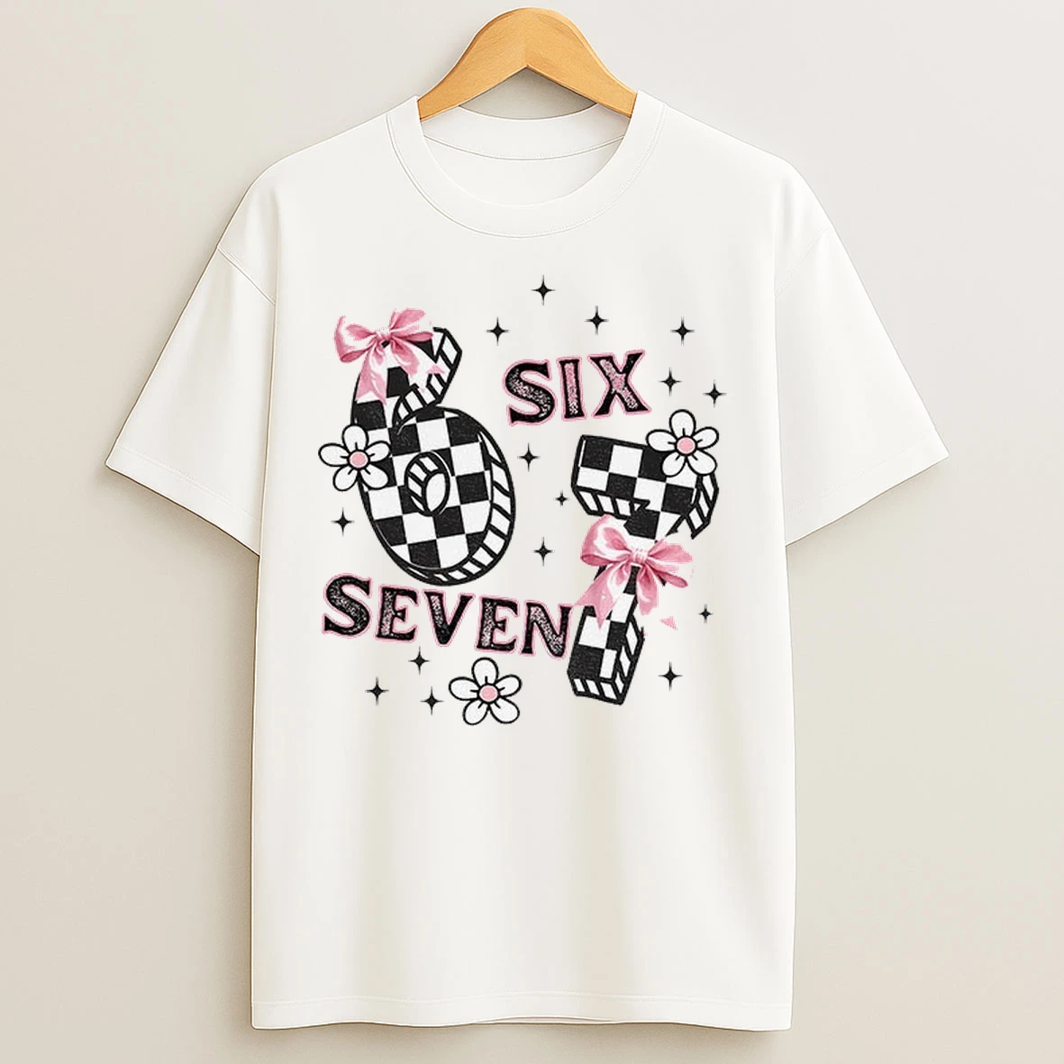 Funny 6 7 Meme Six Seven Girly Coquette T Shirts