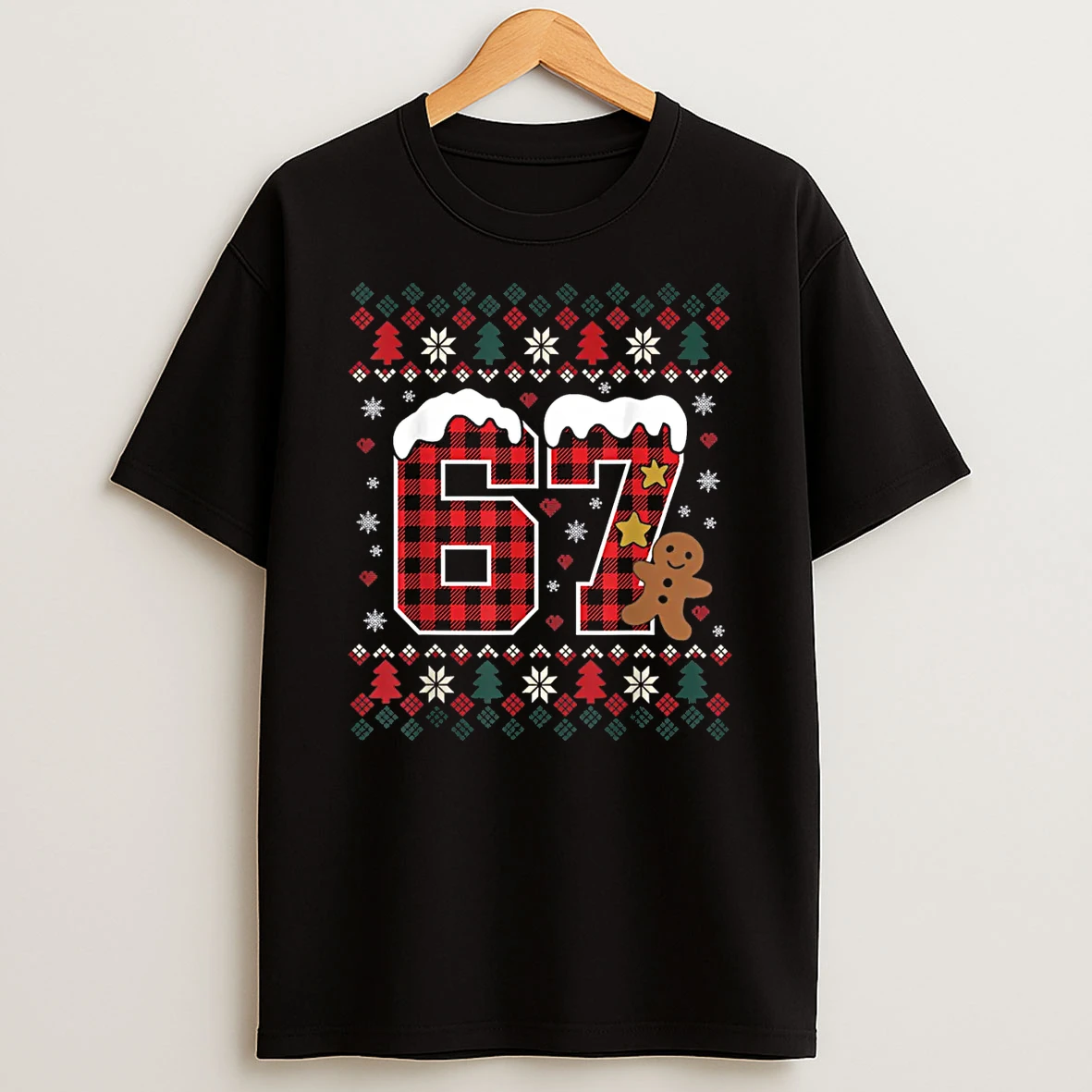 Funny 67 Christmas Pajamas Six Seven Meme Brainrot Shirts