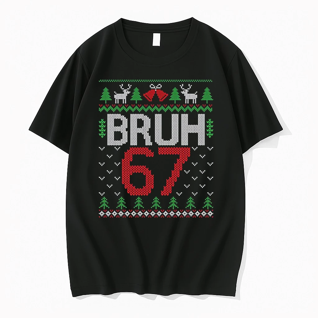 Funny 67 Six Seven Bruh Ugly Christmas Shirts
