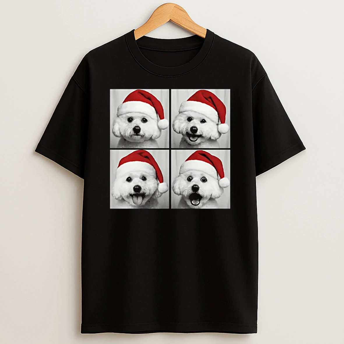 Funny Christmas Bichon Frise Santa Dog Lover Photo Booth Shirts