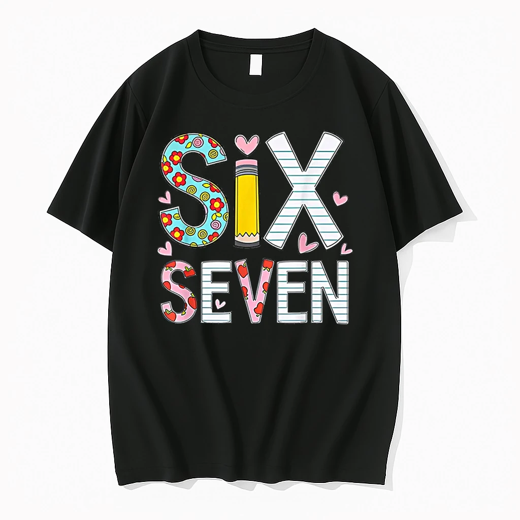 Funny Six Seven 6 7 Meme Teacher Design Shirts