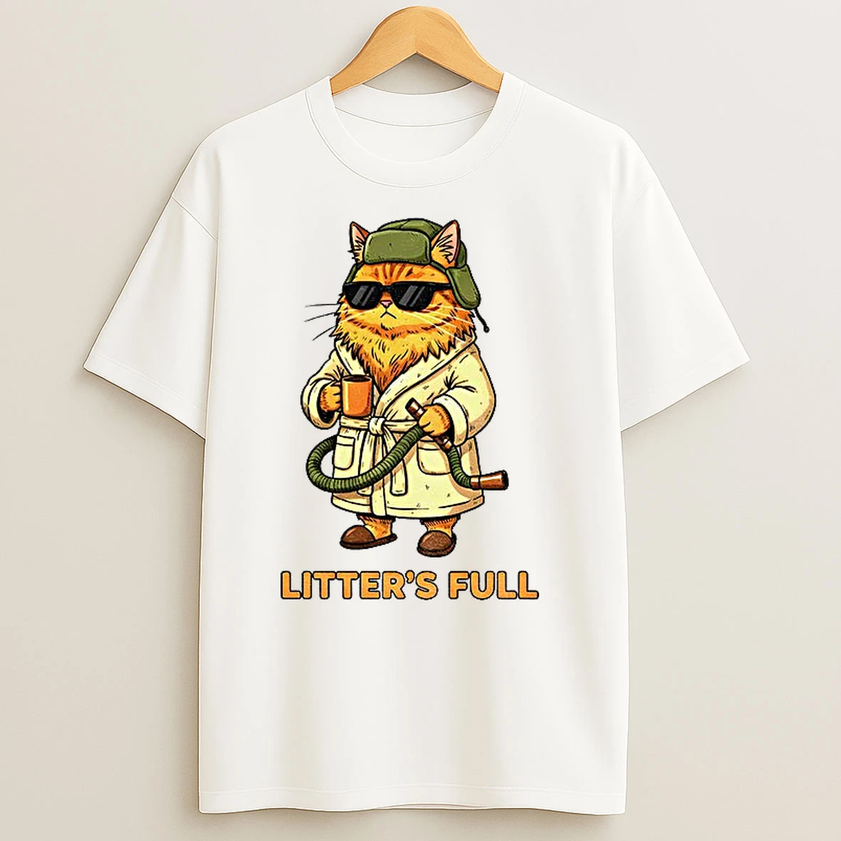 Funny Cat Wearing Glass Litters Full Merry Christmas T Shirts