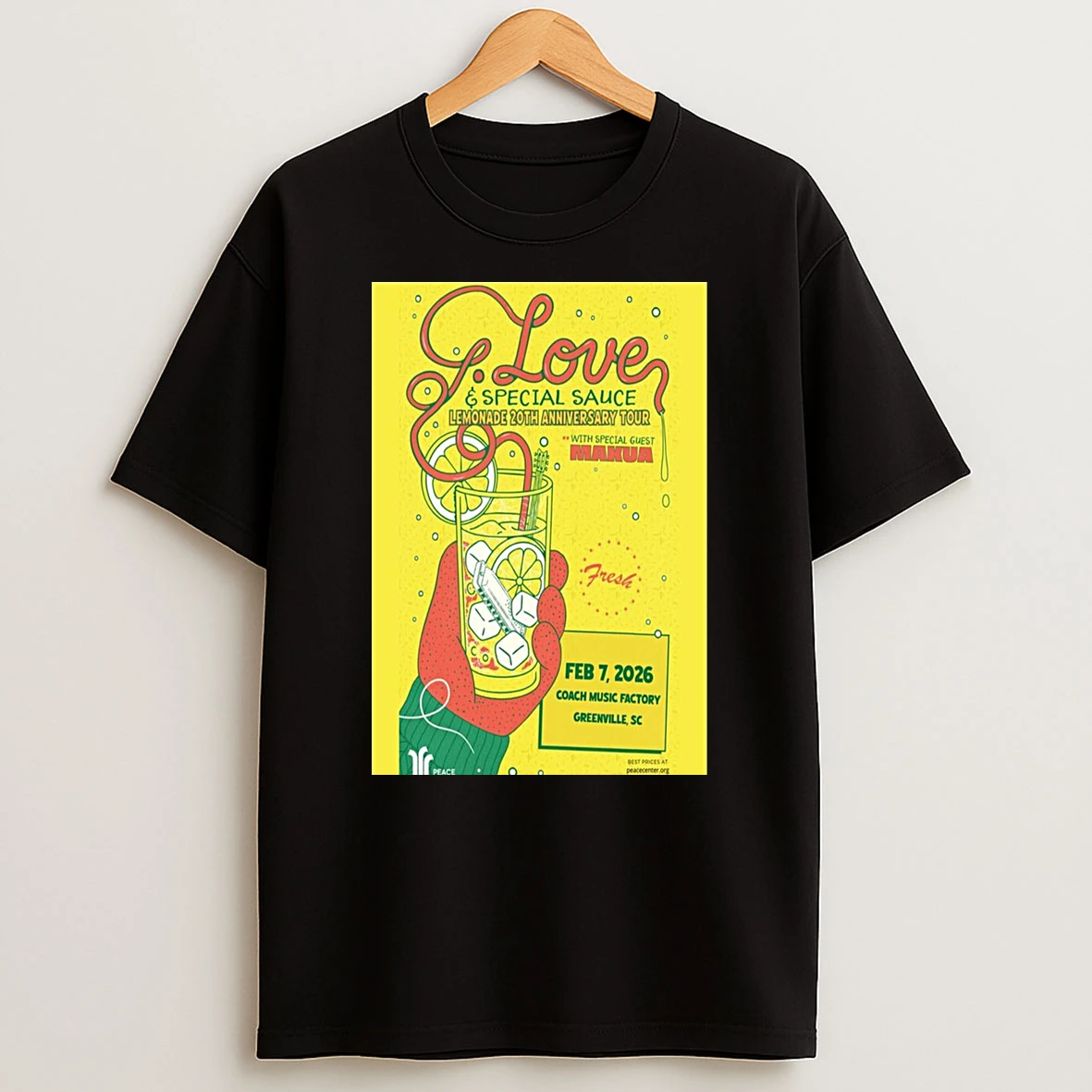 G Love Special Sauce February 7 2026 Coach Music Factory Greenville Sc Concert Shirts