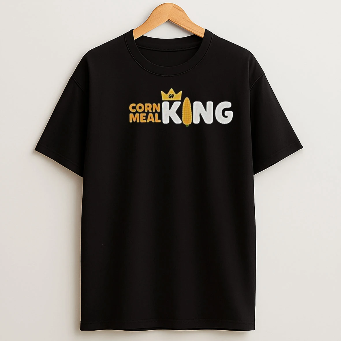 G9 Corn Meal King Circle Black T Shirts