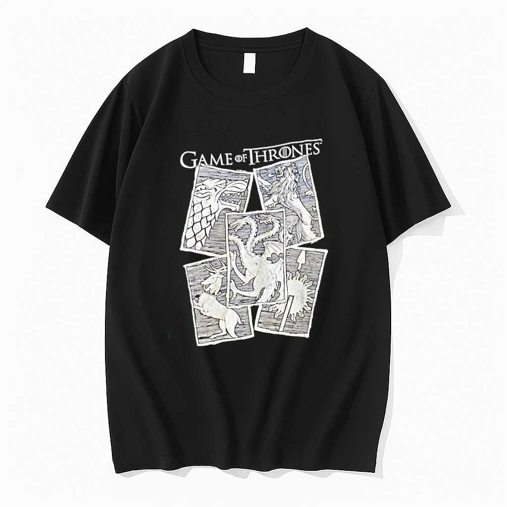 Game Of Thrones Wolves Dragons And Lions Vintage Shirts