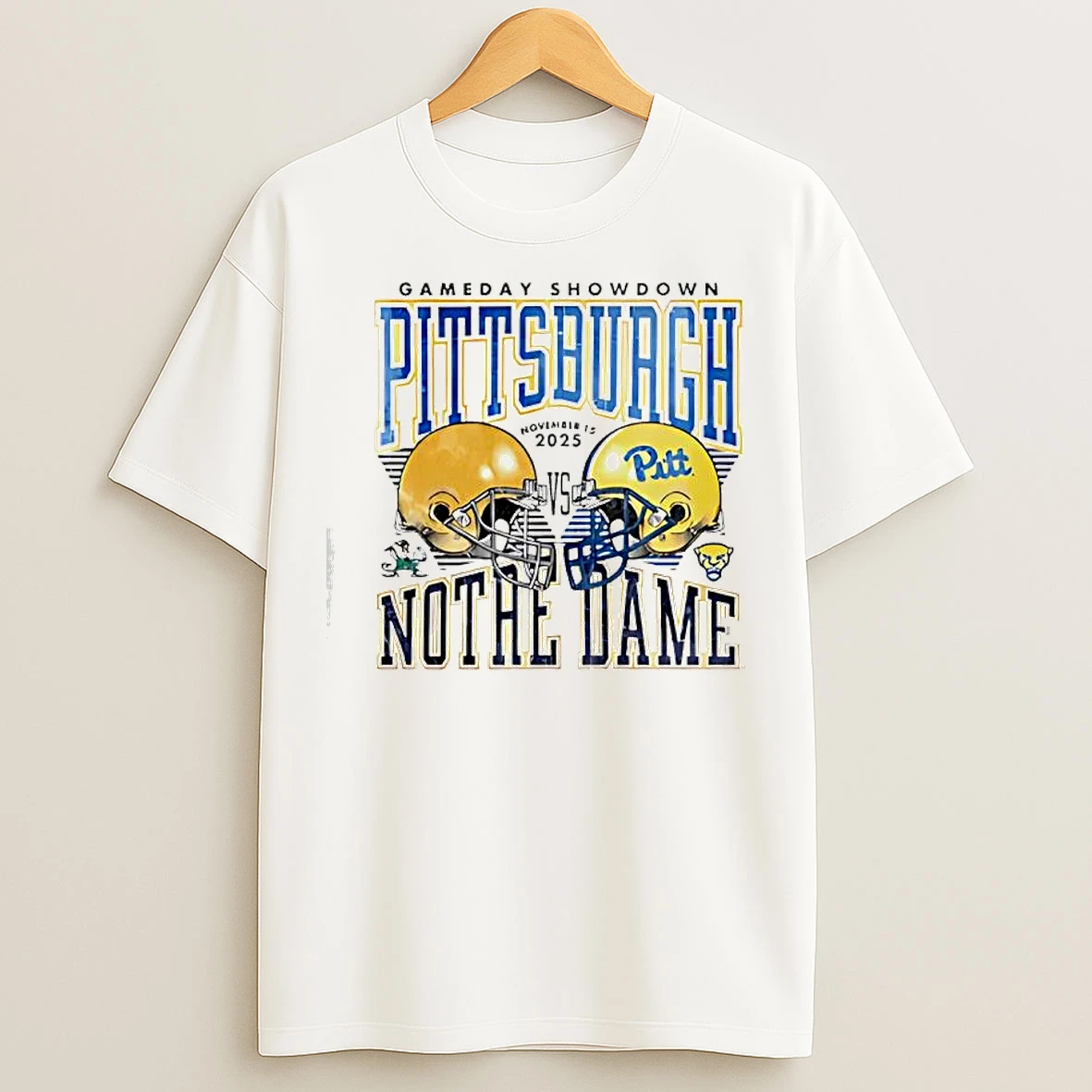 Gameday Showdown Pitt Panthers Football Vs Notre Dame Fighting Irish November 15th 2025 T Shirts