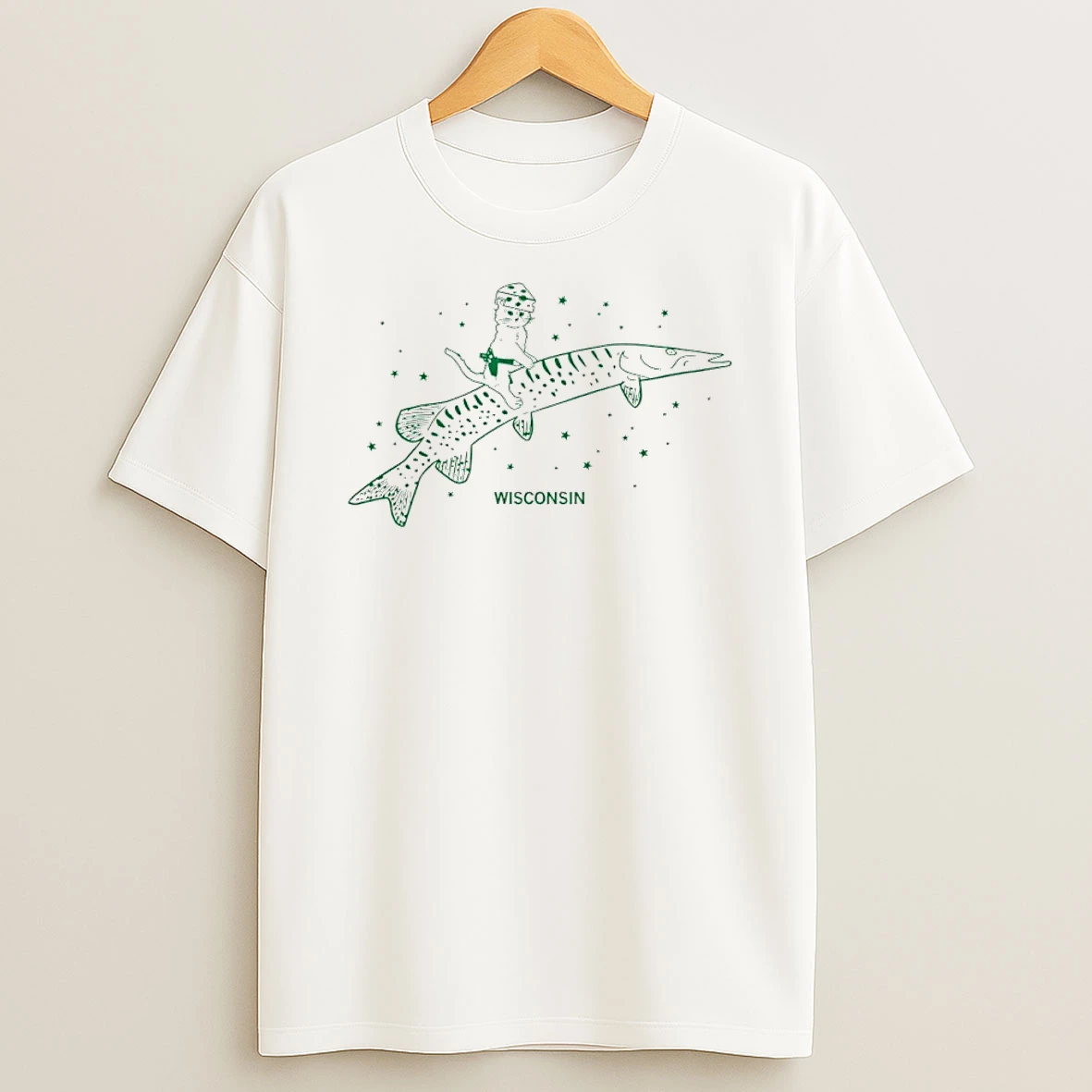 Gary Riding Musky Wisconsin Shirts