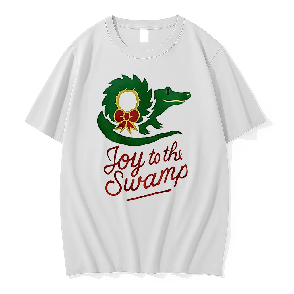 Gator Wreath Joy To The Swamp Christmas Shirts