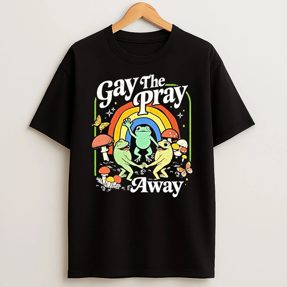 Gay The Pray Away Frogs Vintage Graphic Shirts