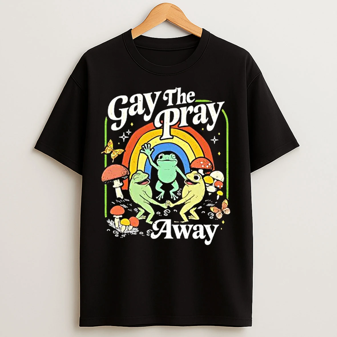 Gay The Pray Away Frogs Vintage Graphic T Shirts