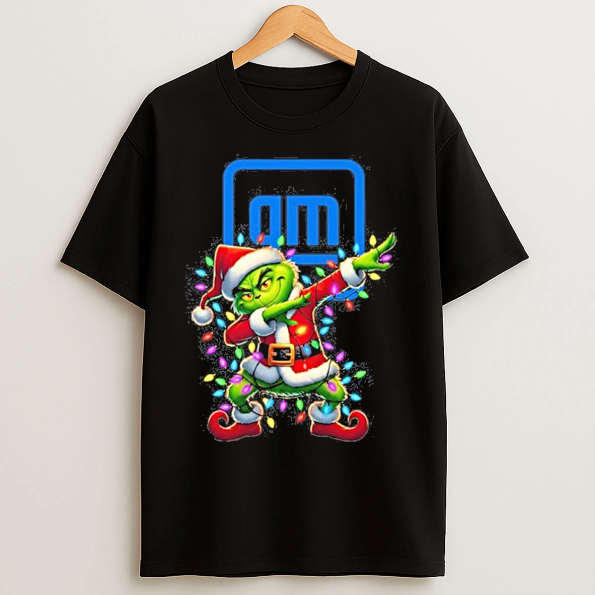 General Motors Logo X Grinch Dabbing Light Christmas T Shirts