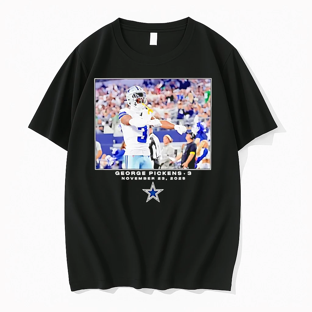 George Pickens Flash Moment Photo 2025 Dallas Cowboys Shirts