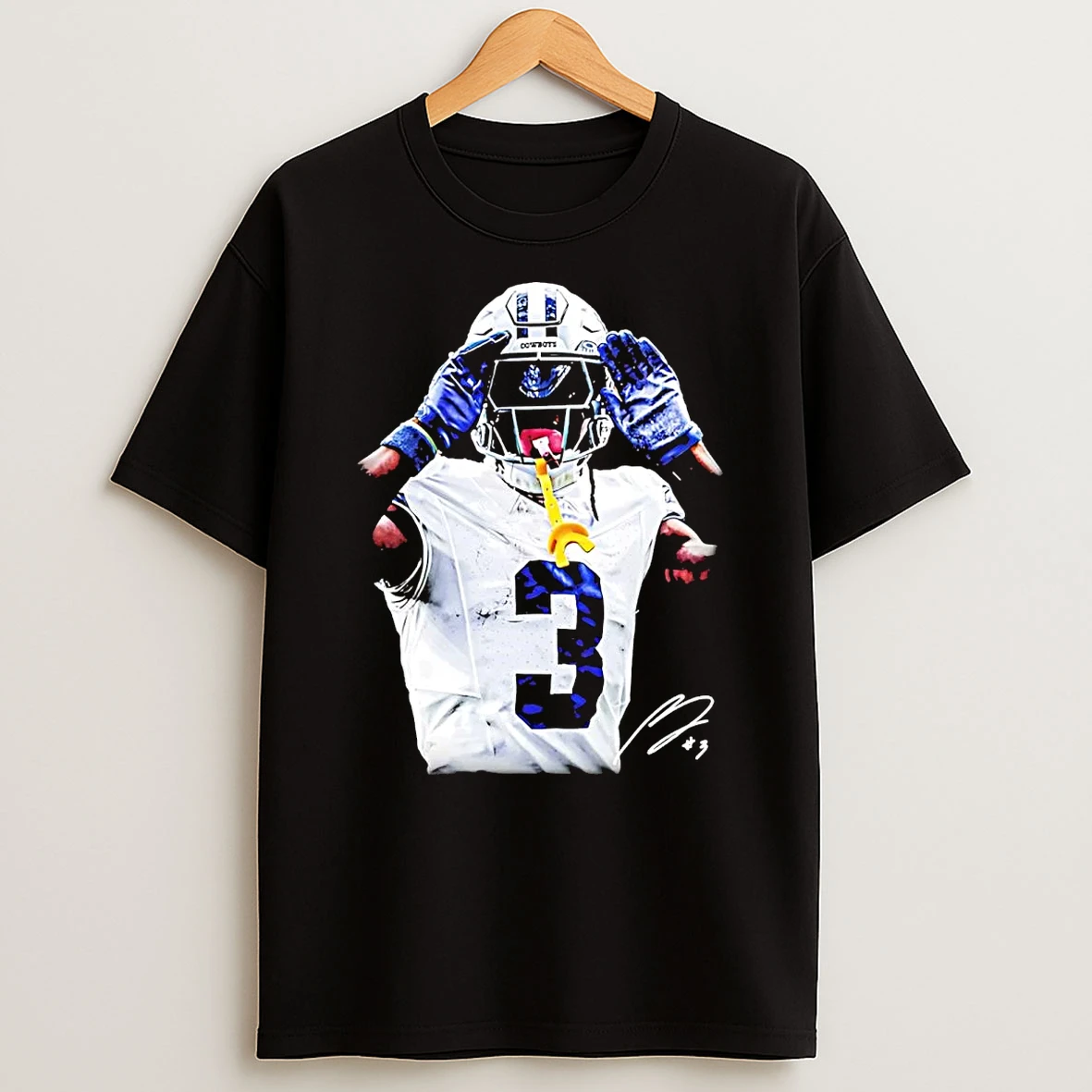 George Pickens Portrait Signature Dallas Cowboys Shirts