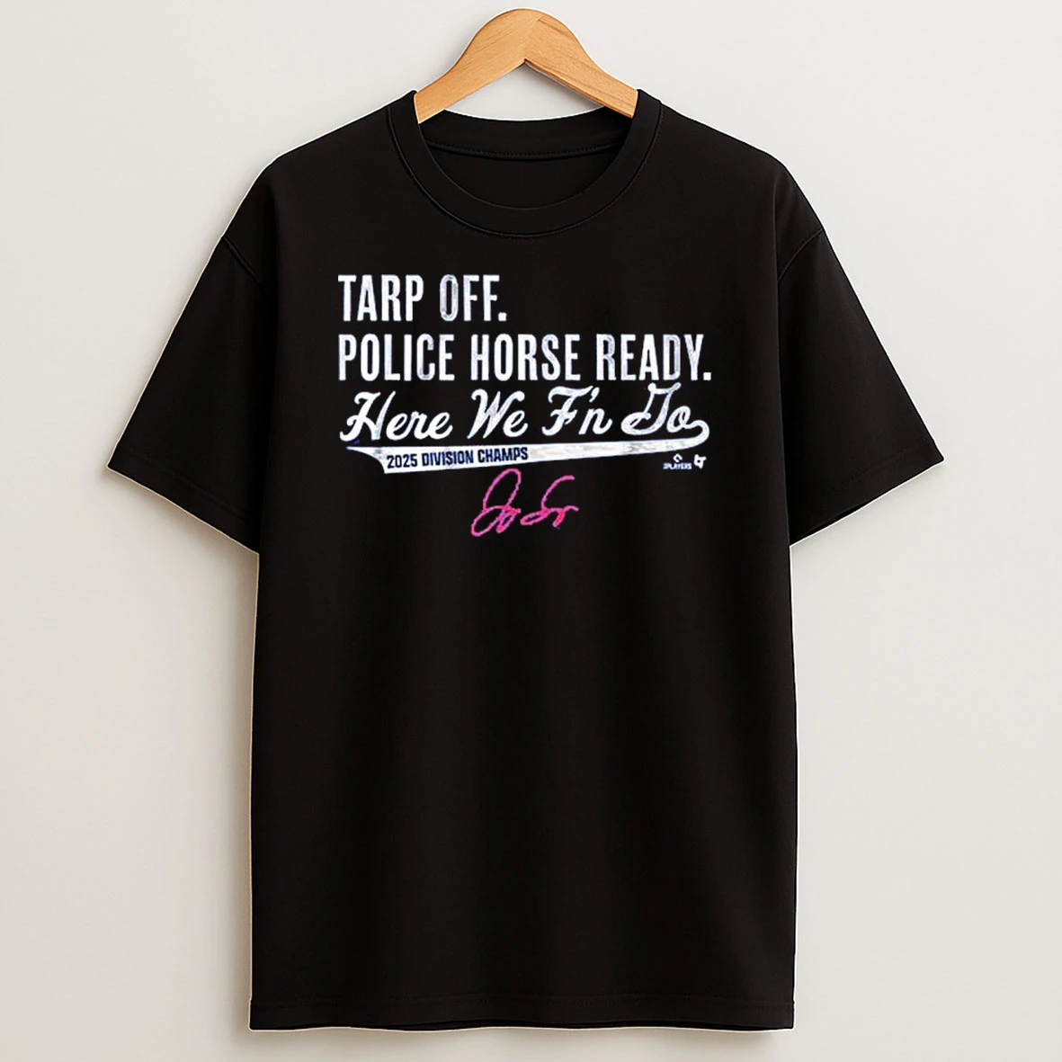 George Springer Tarp Off Police Horse Ready Division Champs Shirts