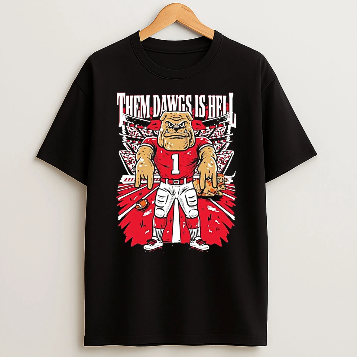 Georgia Bulldogs Horns Down Them Dawgs Is Hell Shirts