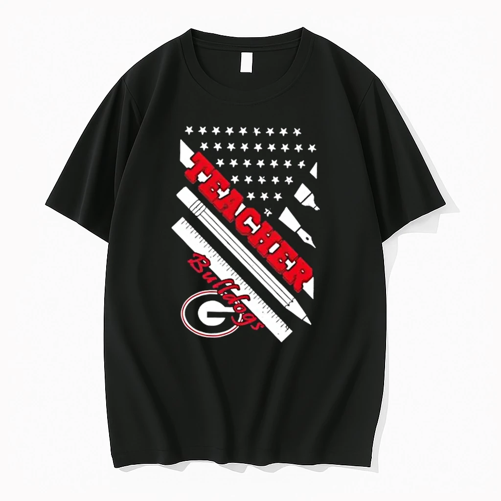 Georgia Bulldogs X Teacher American Flag Shirts