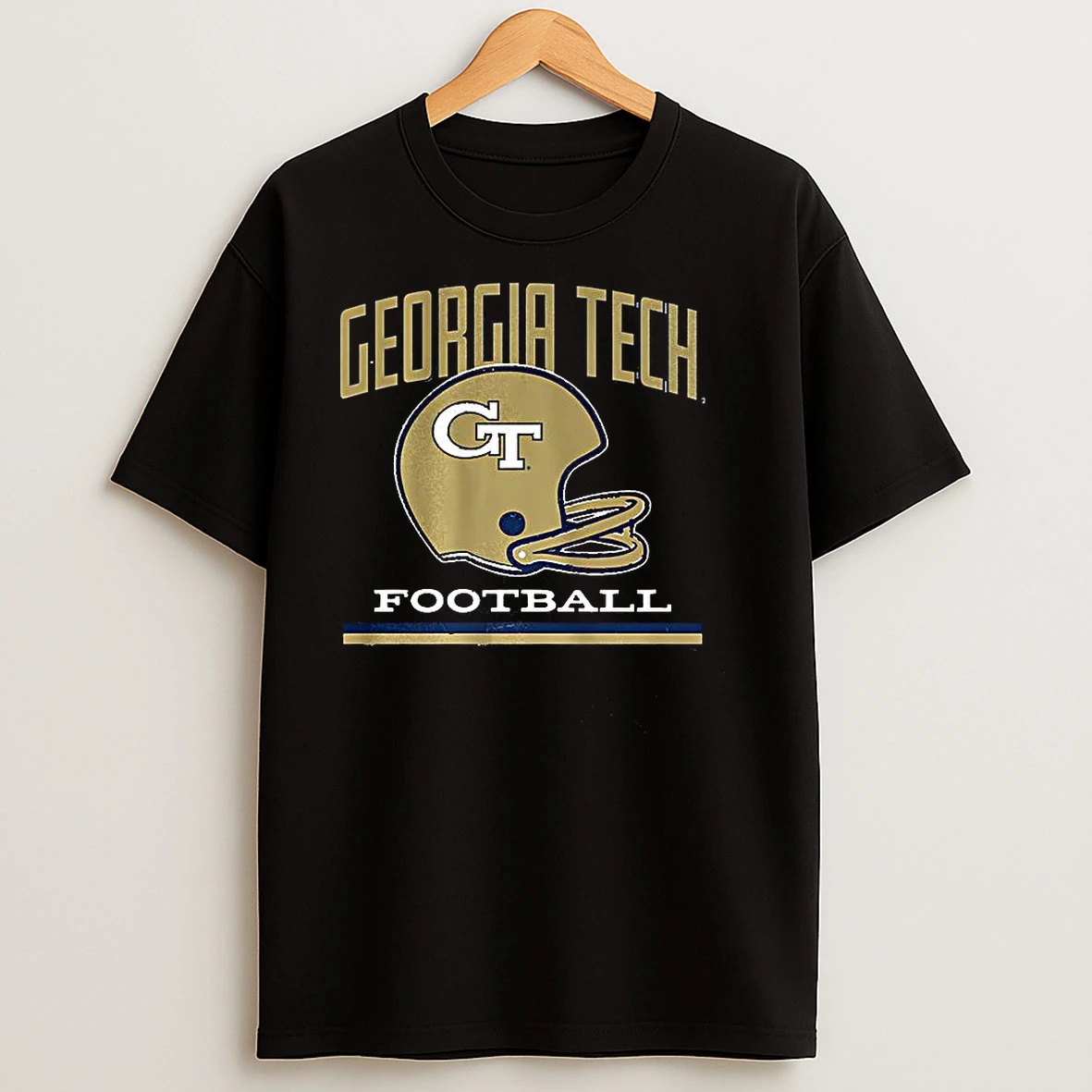 Georgia Tech Yellow Jackets Football Vintage Helmet Stripes T Shirts