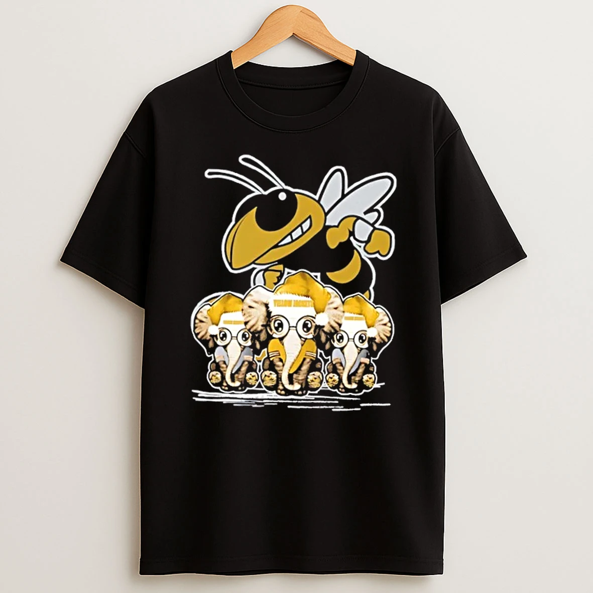 Georgia Tech Yellow Jackets X Elephants Santa Hat Merry Christmas Shirts