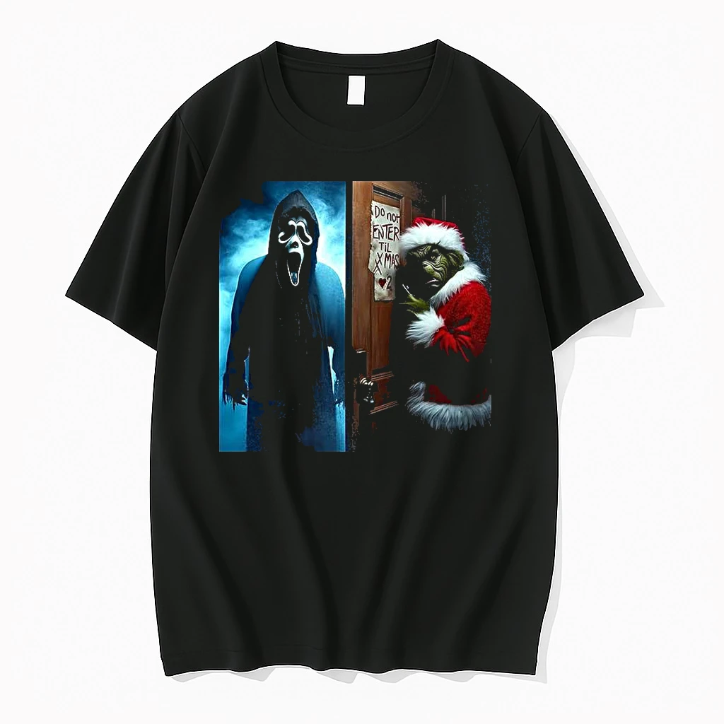 Ghostface And The Grinch Do Not Enter Till Xmas Horror Christmas Shirts