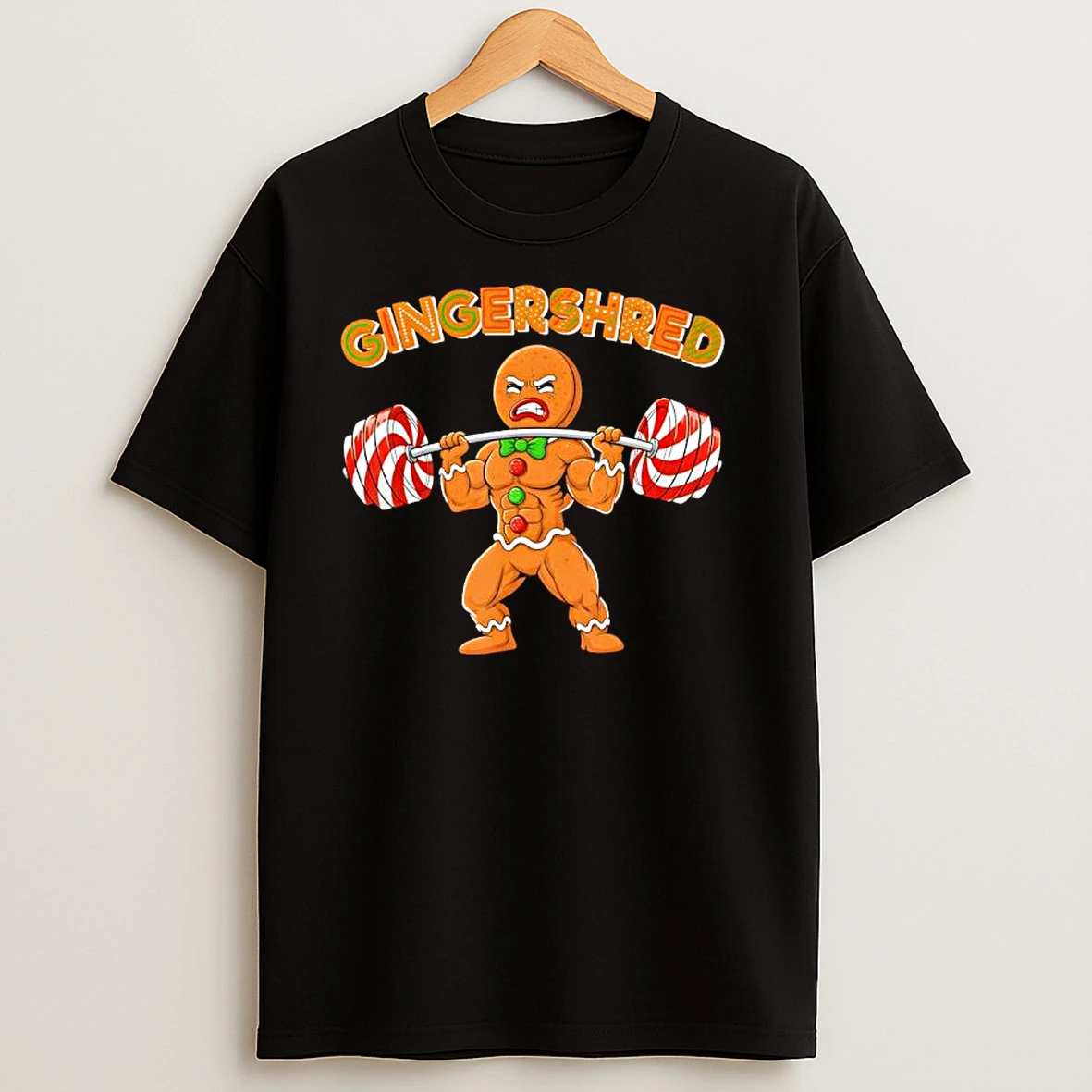 Gingershred Gingerbread Workout Pjs Christmas Xmas T Shirts