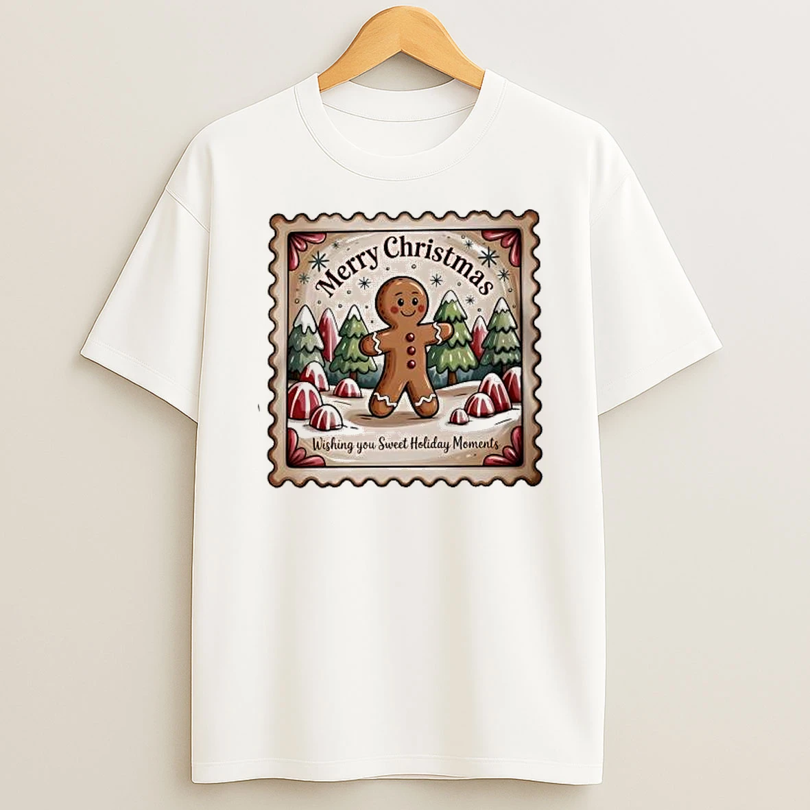 Gingerbread Merry Christmas Wishing You Sweet Holiday Moments Shirts