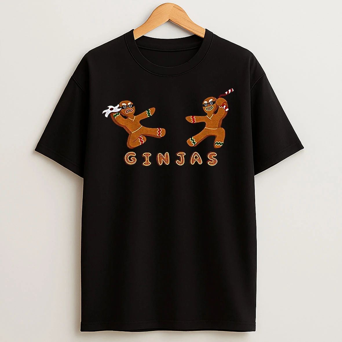 Gingerbread Ninja Ginjas Merry Christmas T Shirts