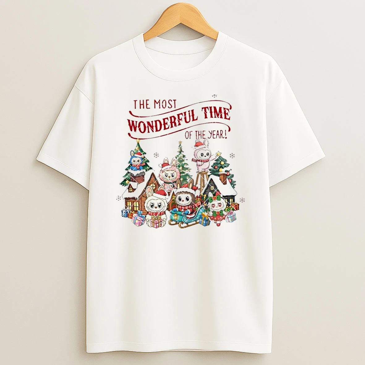 Gingerbread House Christmas Tree Labubu Shirts
