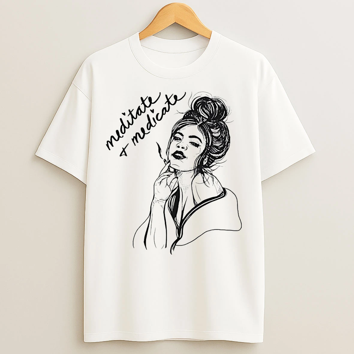 Girl Meditate And Medicate T Shirts