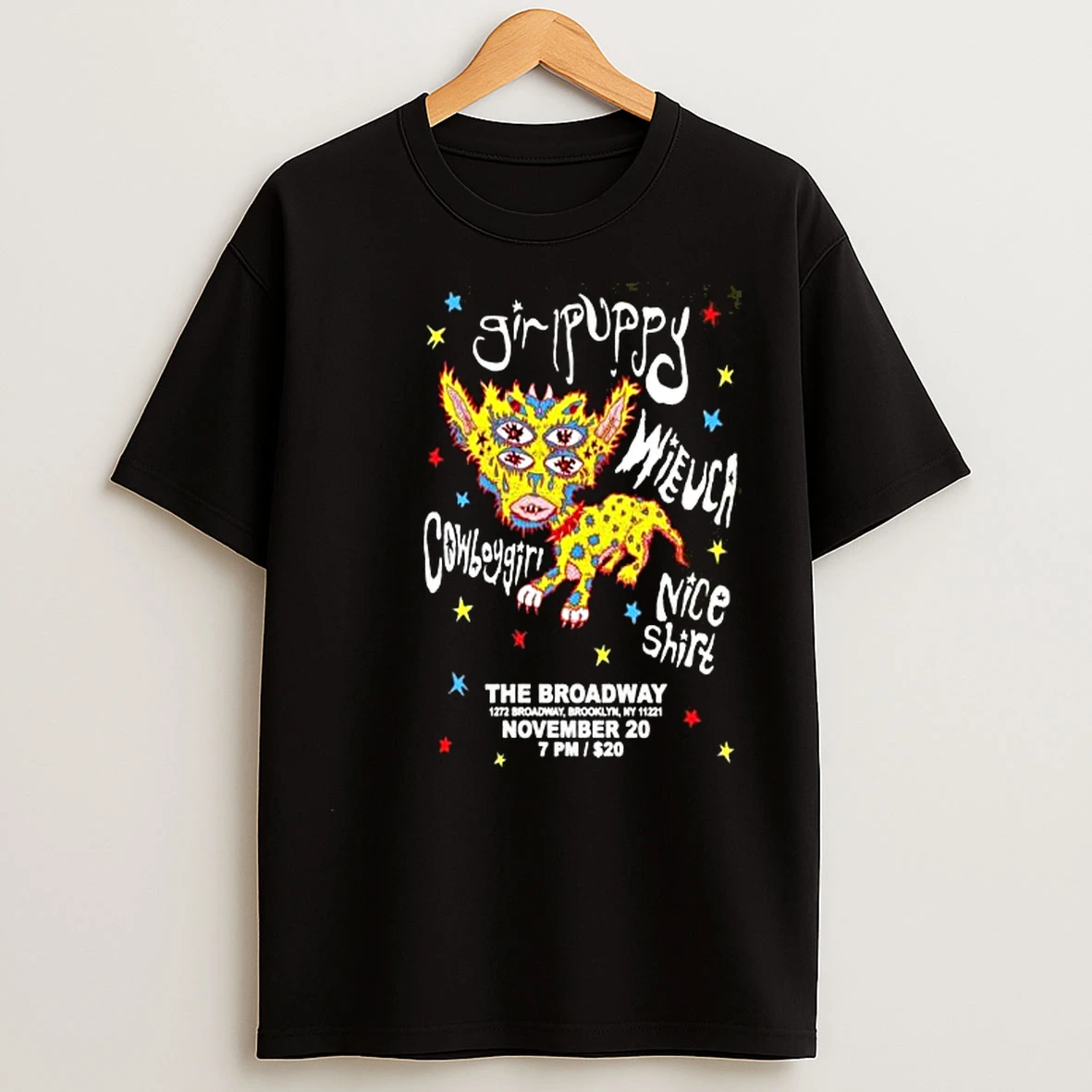 Girlpuppy Brooklyn Ny November 20 2025 Concert Circle Black T Shirts