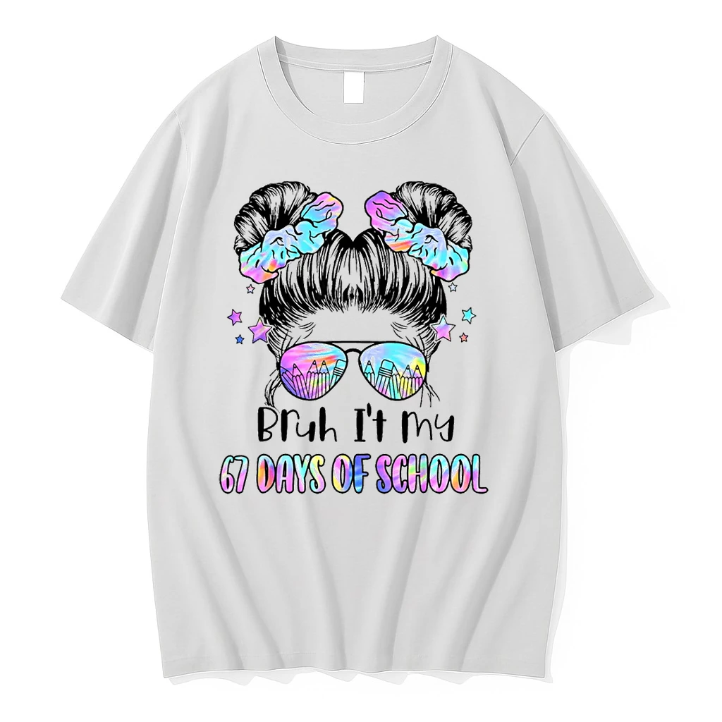 Girls Bruh Its My 67 Days Of School Six Seven Meme Students Shirts