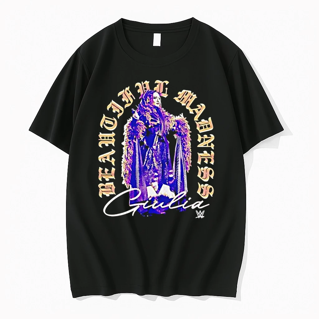 Giulia Beautiful Madness Old English Wwe Retro Black Shirts