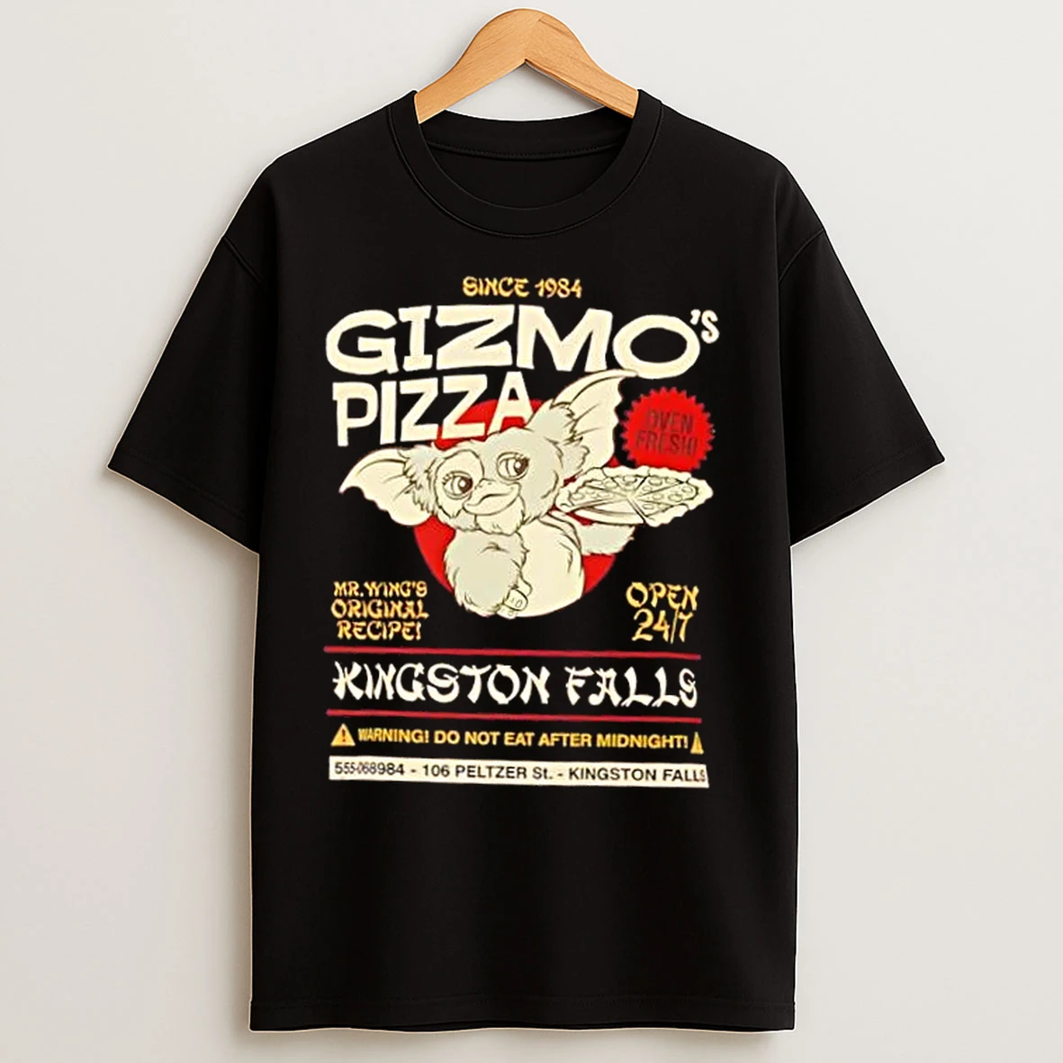 Gizmos Pizza Funny Retro Parody T Shirts